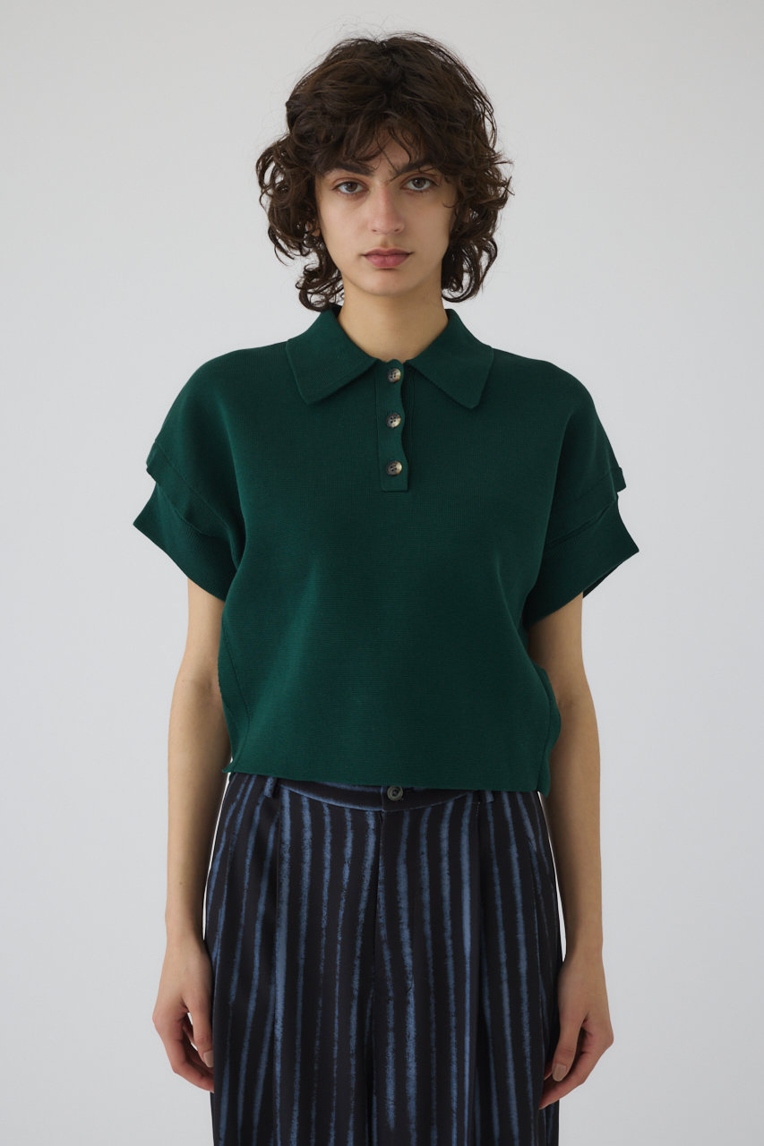 RIM.ARK Stylish polo knit/ニット (グリーン, FREE) リムアーク ELLE SHOP RIM.ARK Stylish polo knit/ニット (グリーン, FREE) リムアーク ELLE SHOP