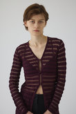 Crochet open knit C/D/ニットカーディガン