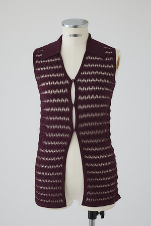 【ほぼ未使用】RIM.ARK ニットベスト ダークグレー FREE RIM.ARK（リムアーク）の「Melange knit vest（ニット/セーター