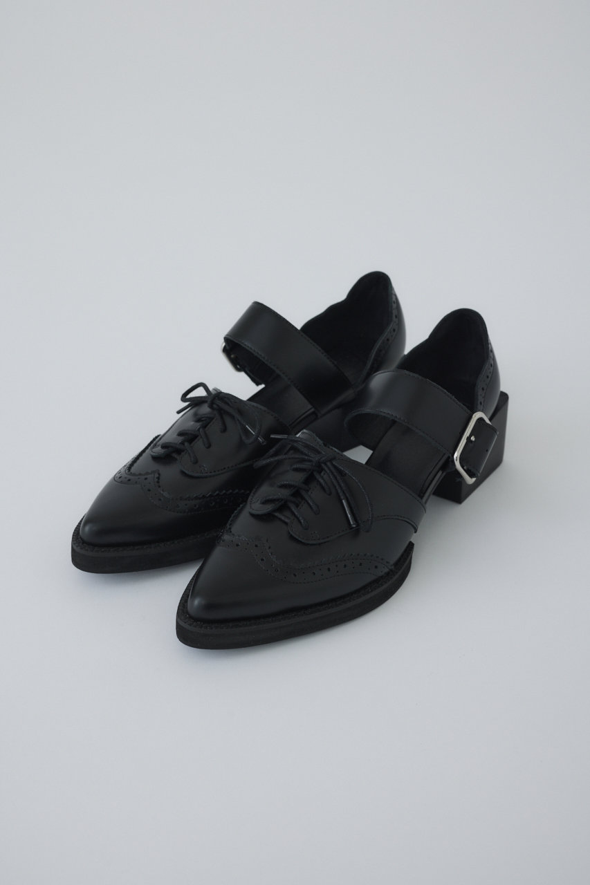 RIM.ARK Wing tip Strap shoes/シューズ (ブラック, 38(約24.5cm)) リムアーク ELLE SHOP RIM.ARK Wing tip Strap shoes/シューズ (ブラック, 38(約24.5cm)) リムアーク ELLE SHOP