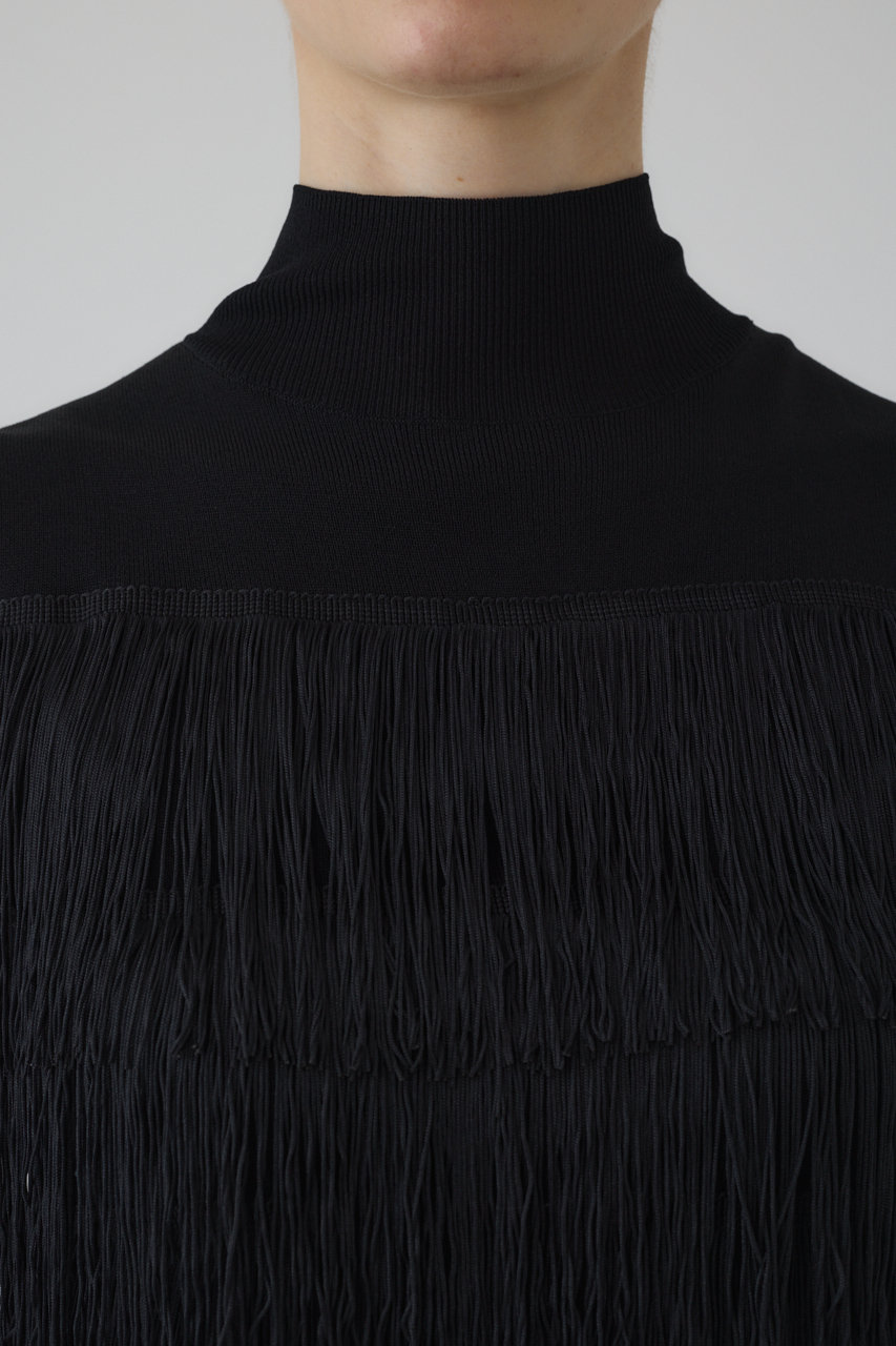 RIM.ARK Fringe N/S knit tops ブラウン RIM.ARK | Fringe N/S knit tops (KNITWEAR ) |RIM.ARK ONLINE STORE