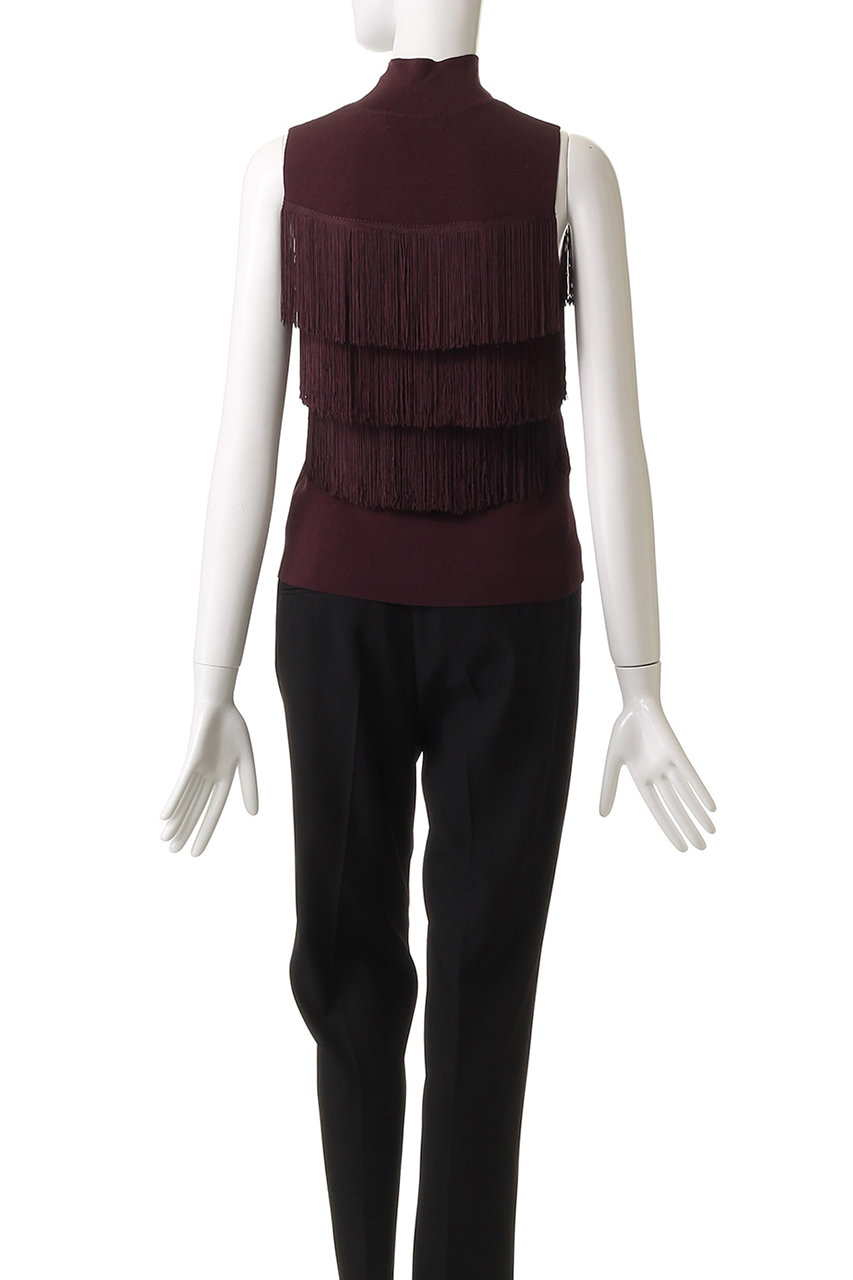 RIM.ARK Fringe N/S knit tops ブラウン RIM.ARK | Fringe N/S knit tops (KNITWEAR ) |RIM.ARK ONLINE STORE