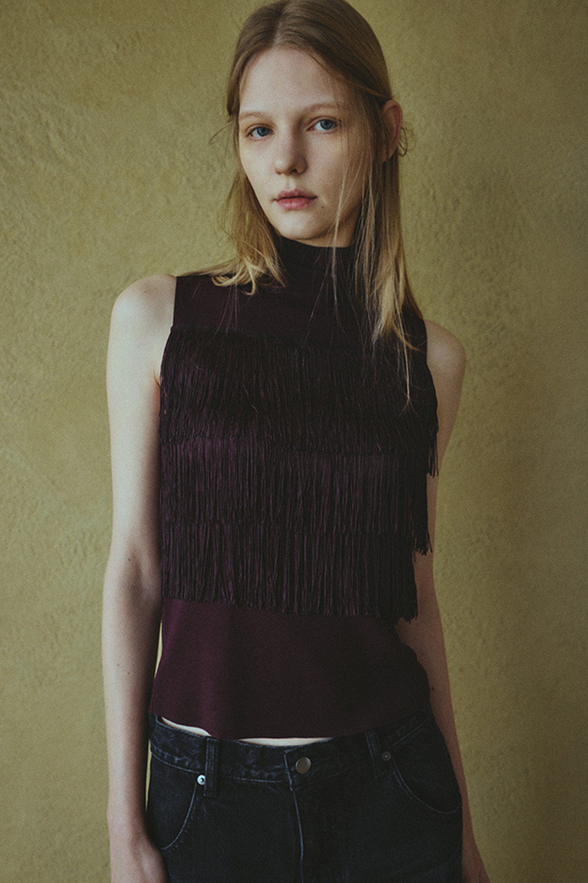 今季一番 RIM.ARK(リムアーク)｜【予約販売】Fringe N/S knit tops/ニット ニット+セーター