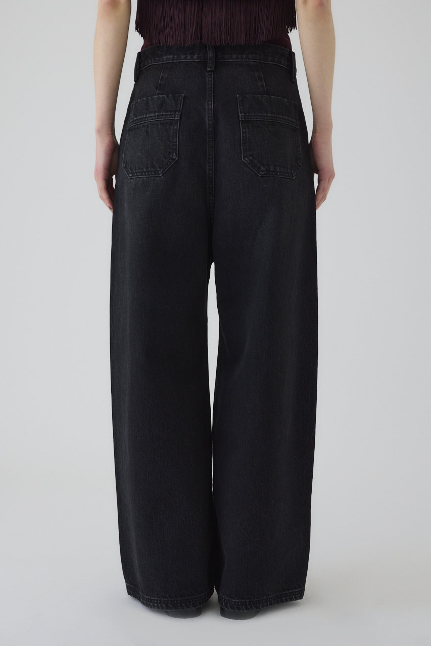RIM.ARK(リムアーク)｜Middle straight black denim/デニム