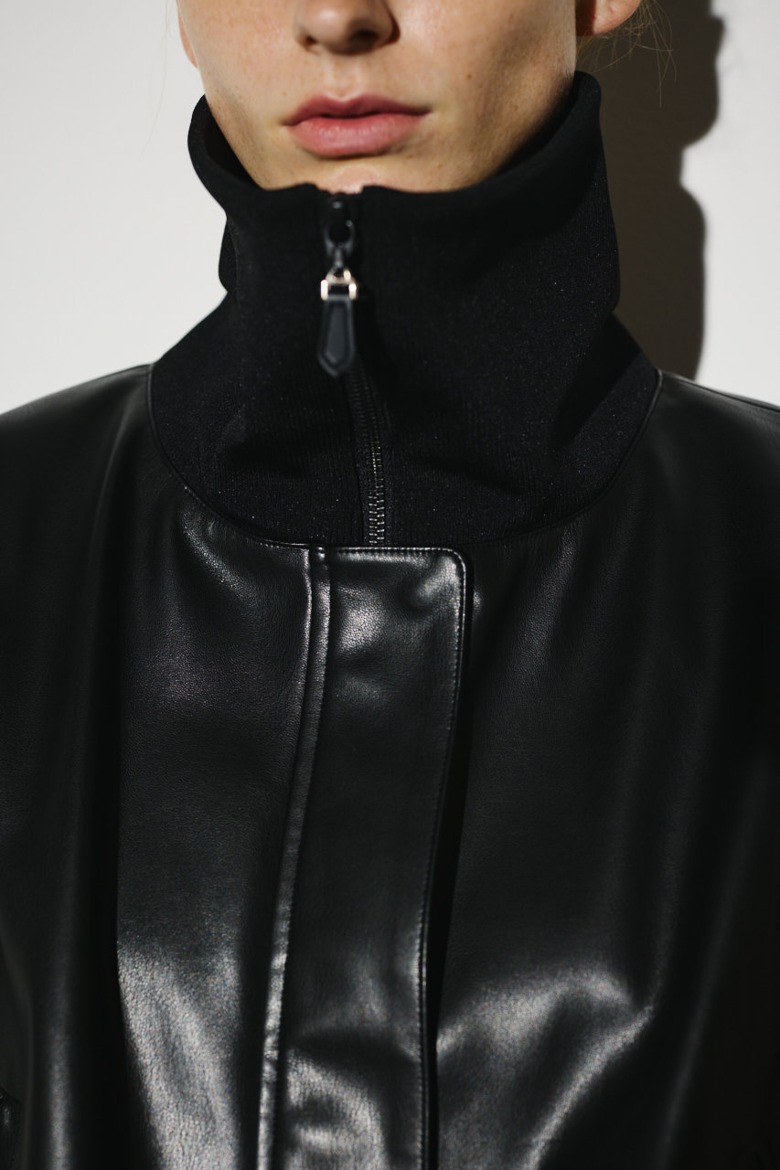 RIM.ARK リムアーク　バルーンレザージャケット　ブラック　本革 RIM.ARK - 【残り一点】Synthetic Leather Short JK | ACRMTSM