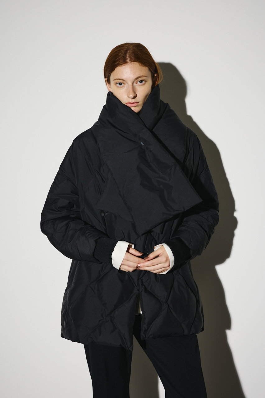 RIM.ARK(リムアーク)｜Double breasted stole down CT/コート/ブラック