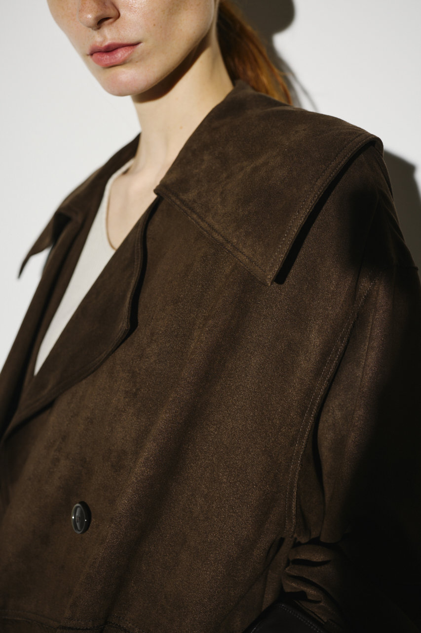 RIM.ARK(リムアーク)｜F/Suede over maxi CT/コート/カーキ の通販