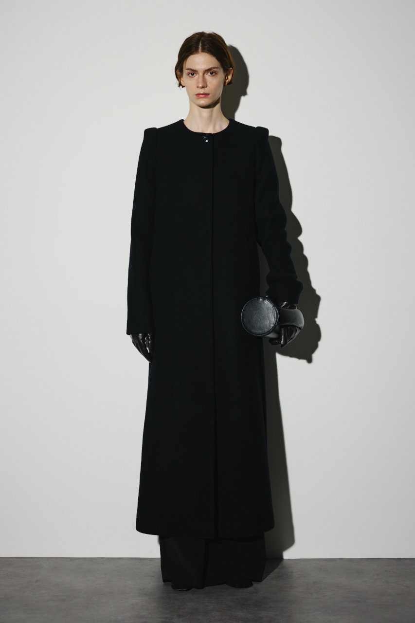 RIM.ARK Collarless mode long CT/コート (ブラック, 38) リムアーク ELLE SHOP RIM.ARK Collarless mode long CT/コート (ブラック, 38) リムアーク ELLE SHOP