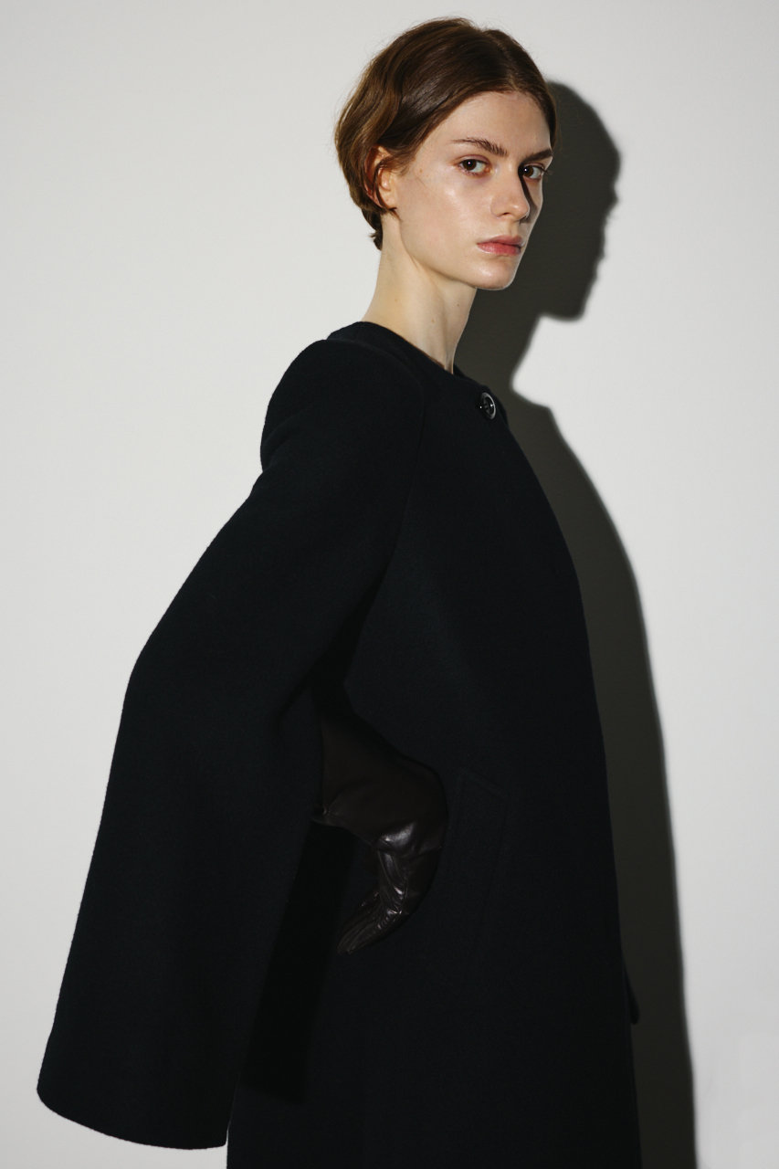 RIM.ARK(リムアーク)｜Collarless mode long CT/コート/ブラック の