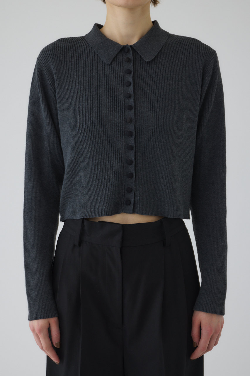 RIM.ARK Minimum knit CD/ニットカーディガン (チャコールグレー, FREE) リムアーク ELLE SHOP RIM.ARK Minimum knit CD/ニットカーディガン (チャコールグレー, FREE) リムアーク ELLE SHOP