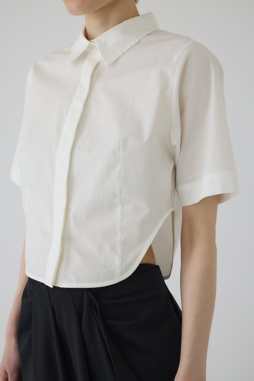 RIM.ARK(リムアーク)｜Round hem short SH/シャツ/ホワイト の