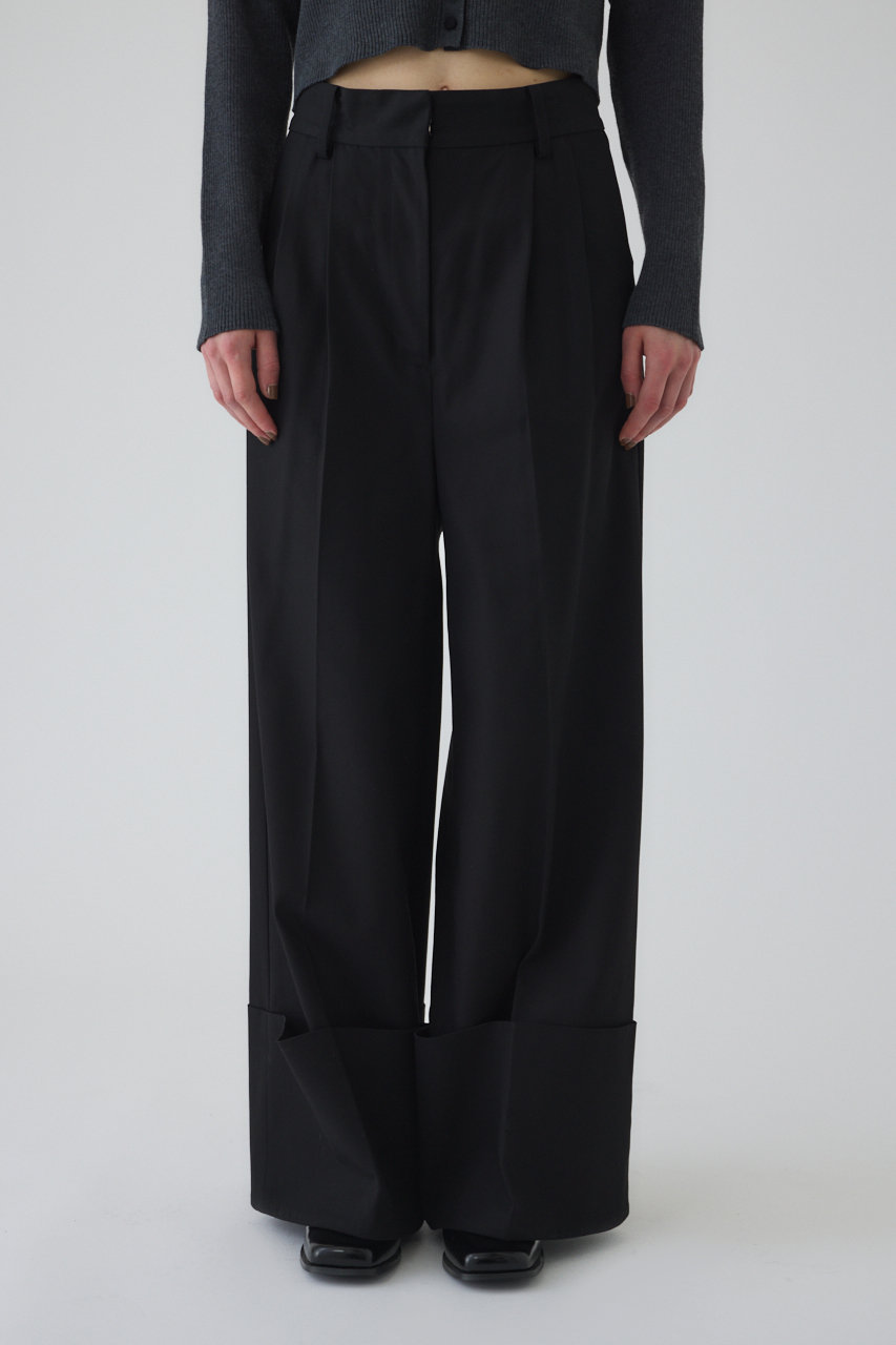 RIM.ARK W-length slacks/スラックス/パンツ (ブラック, 38) リムアーク ELLE SHOP RIM.ARK W-length slacks/スラックス/パンツ (ブラック, 38) リムアーク ELLE SHOP