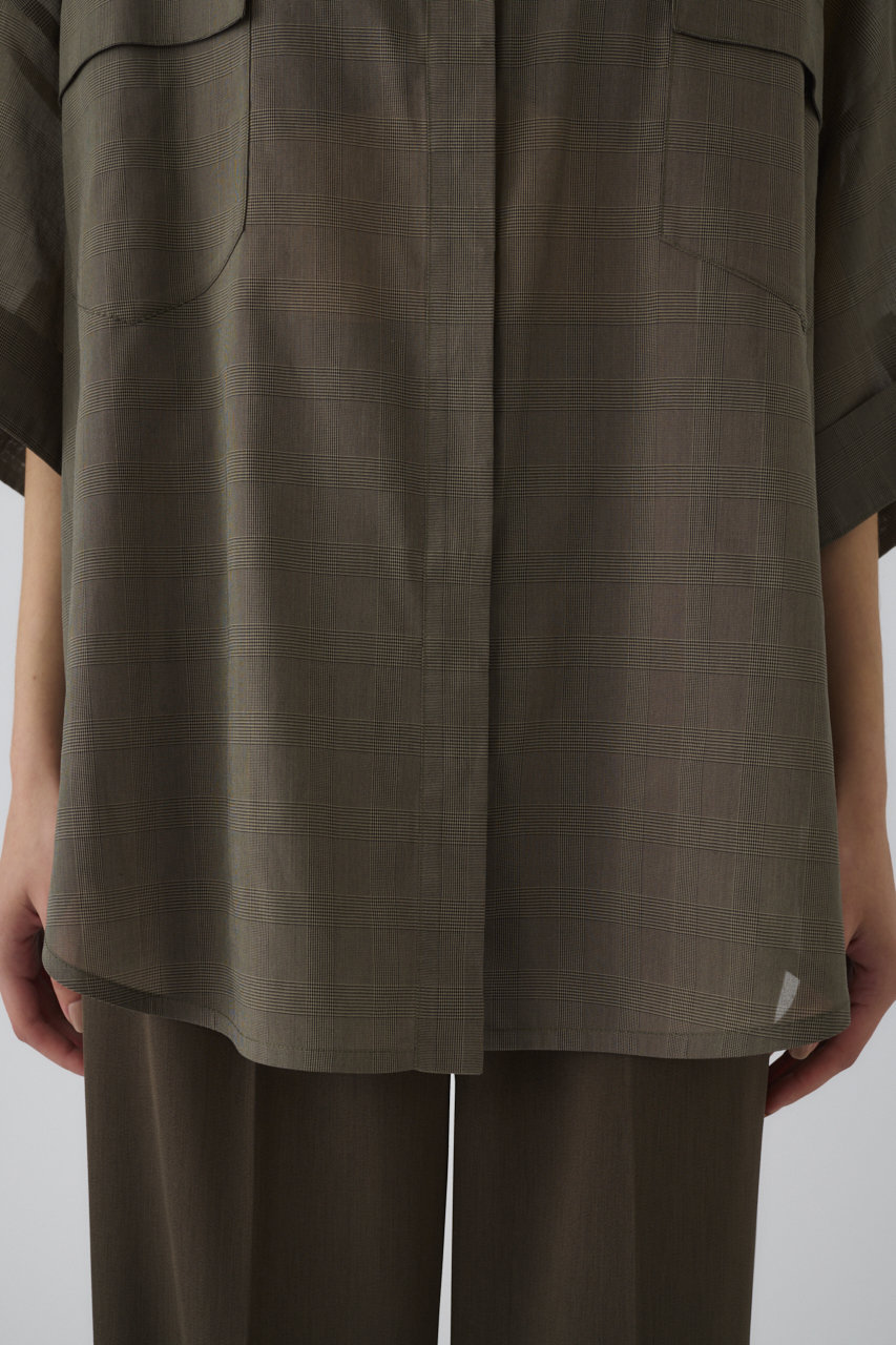 RIM.ARK(リムアーク)｜Oversized check pattern SH/シャツ/柄ブラウン