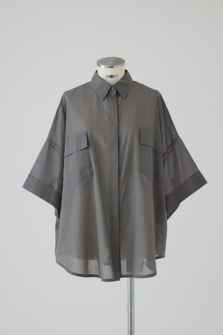 RIM.ARK Oversized check pattern SH/シャツ (柄グレー, FREE) リムアーク ELLE SHOP RIM.ARK Oversized check pattern SH/シャツ (柄グレー, FREE) リムアーク ELLE SHOP