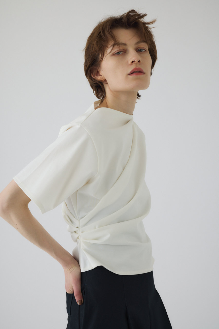 トップス RIM.ARK / Asymmetry tuck cut tops RIM.ARK | Asymmetry tuck cut tops (T-SHIRT(SHORT SLEEVE