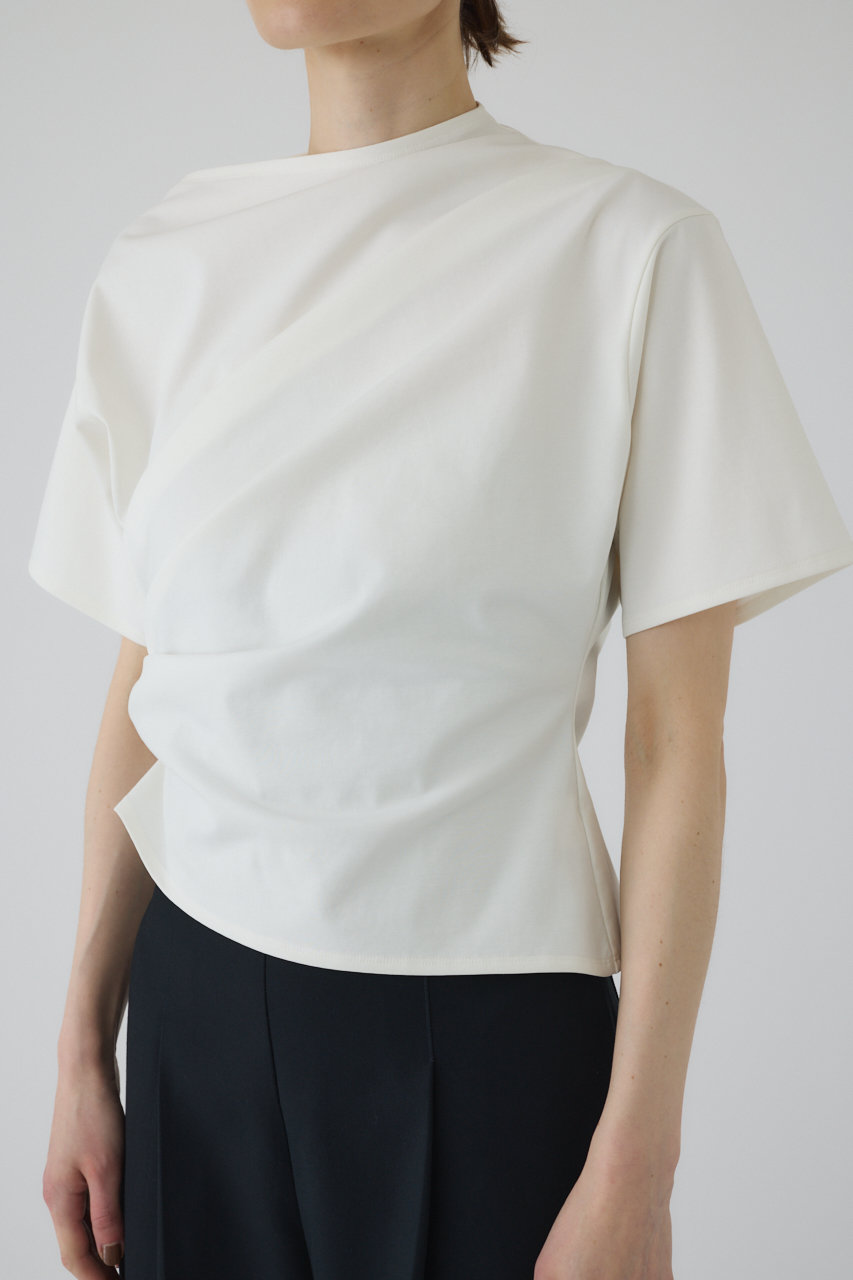 RIM.ARK(リムアーク)｜Asymmetry tuck cut tops/トップス/ホワイト の