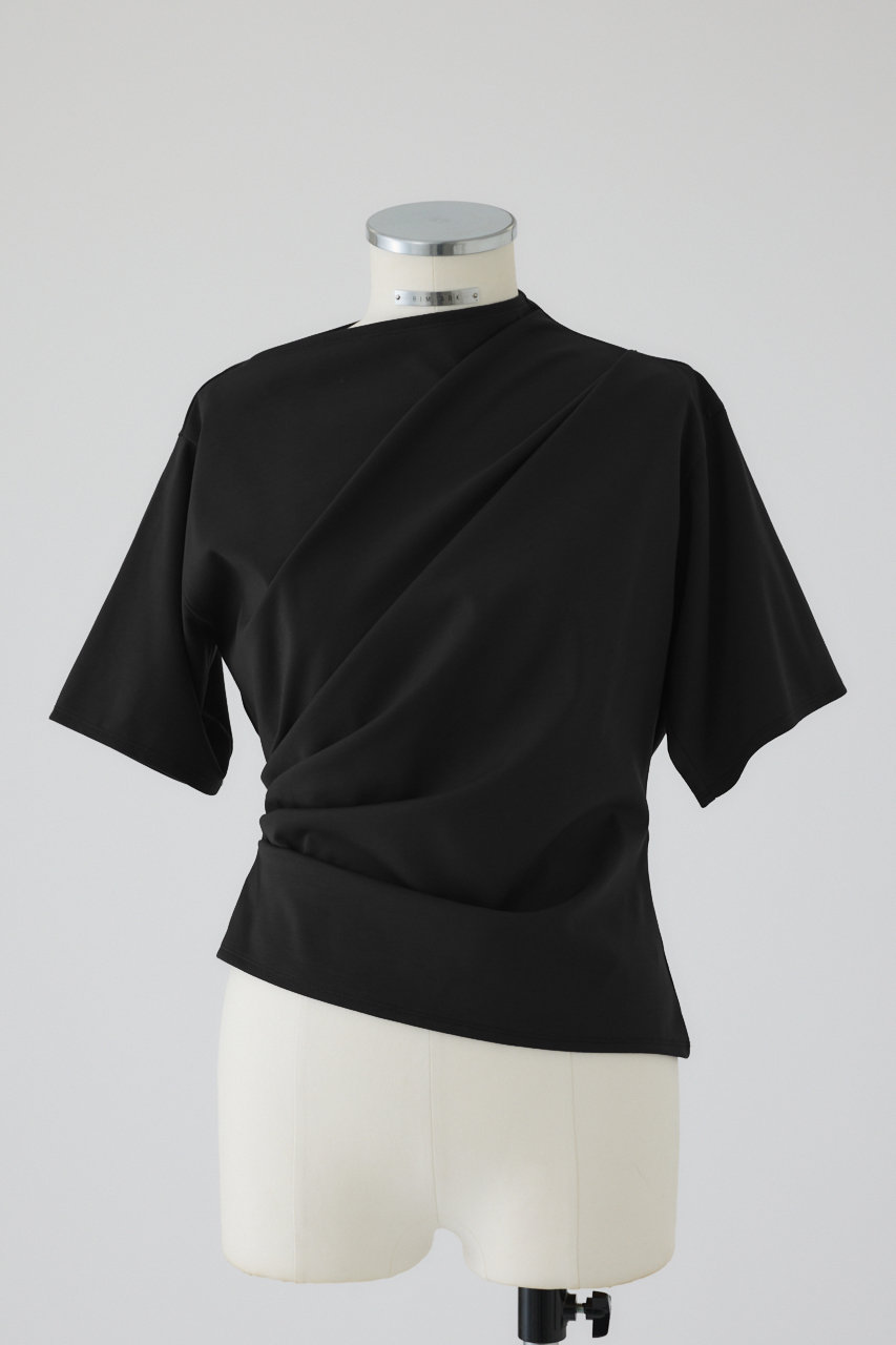 RIM.ARK Asymmetry tuck cut tops/トップス (ブラック, FREE) リムアーク ELLE SHOP RIM.ARK Asymmetry tuck cut tops/トップス (ブラック, FREE) リムアーク ELLE SHOP