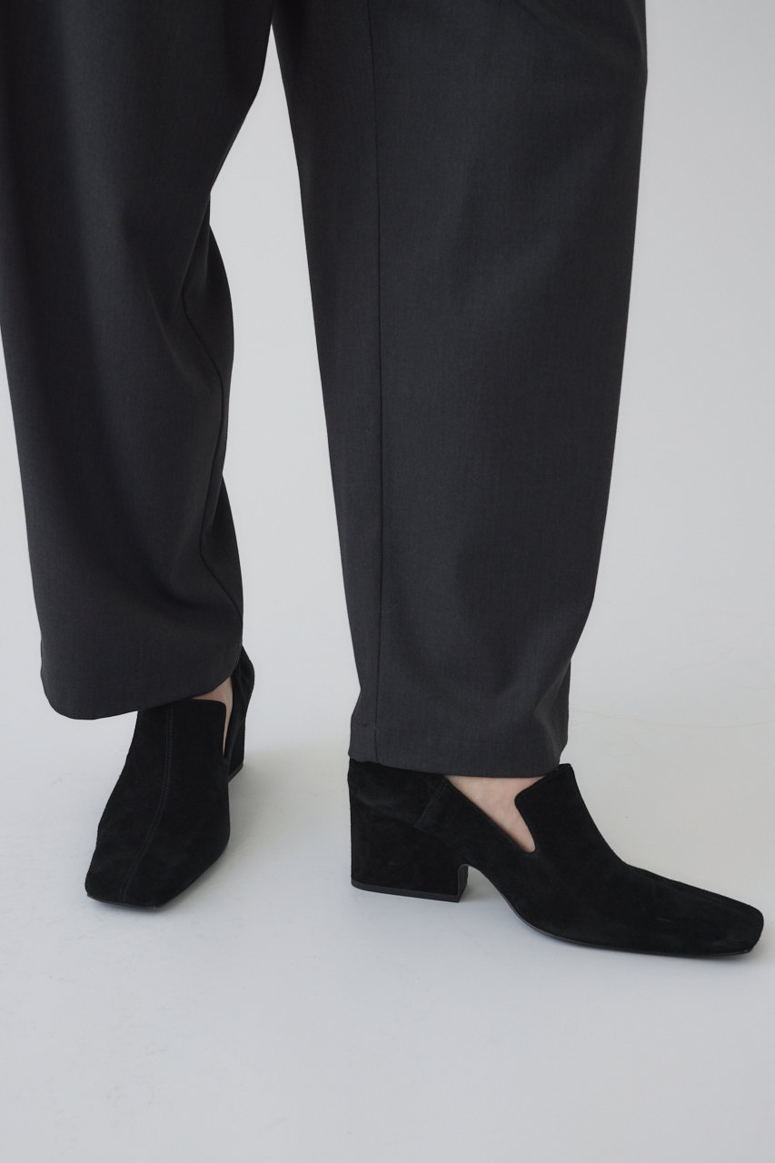 RIM.ARK(リムアーク)｜Suede square toe heel/パンプス/ブラック の