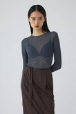 Lace knitting tops/トップス