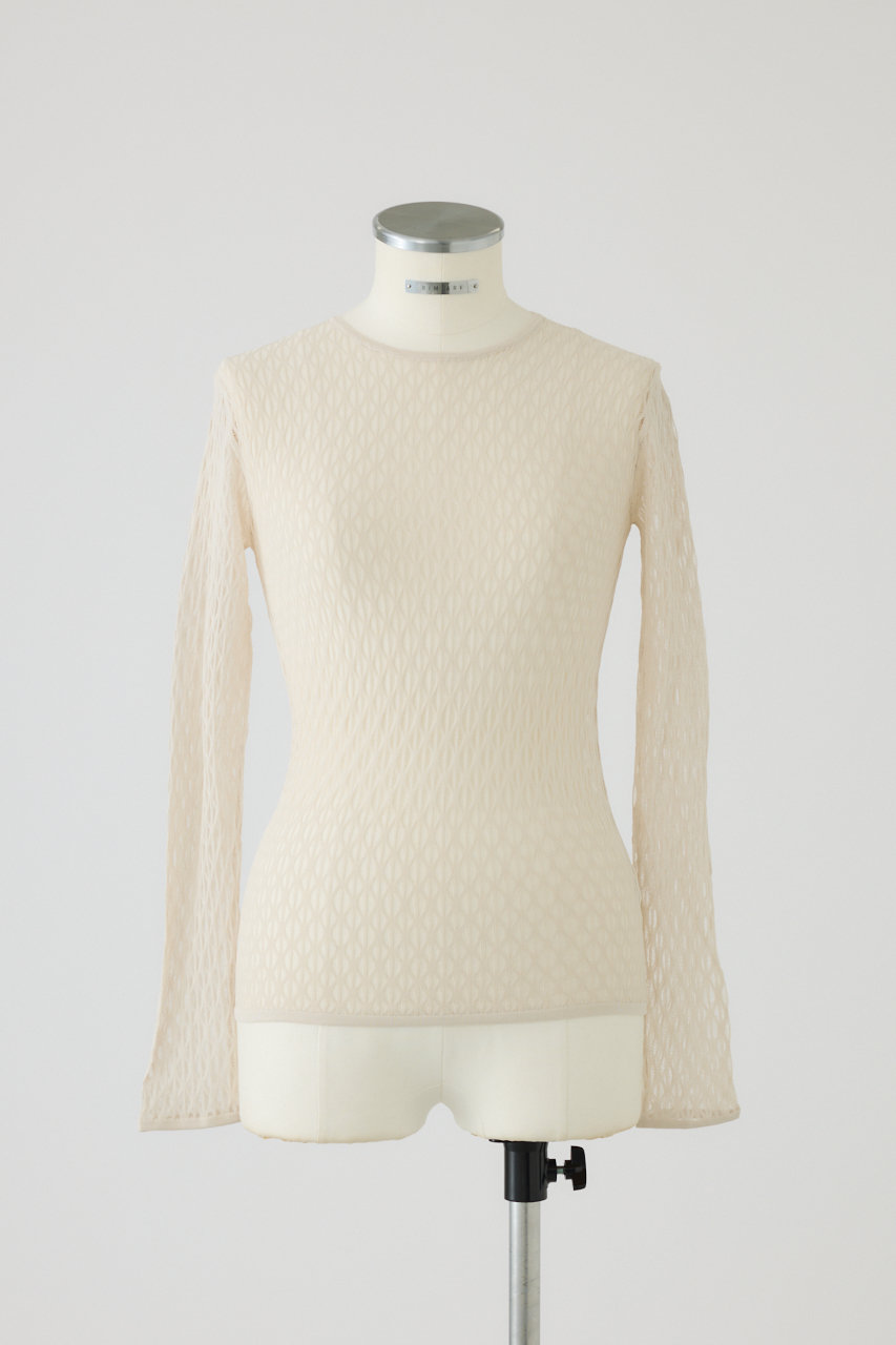 RIM.ARK Lace knitting tops/トップス (アイボリー, FREE) リムアーク ELLE SHOP RIM.ARK Lace knitting tops/トップス (アイボリー, FREE) リムアーク ELLE SHOP