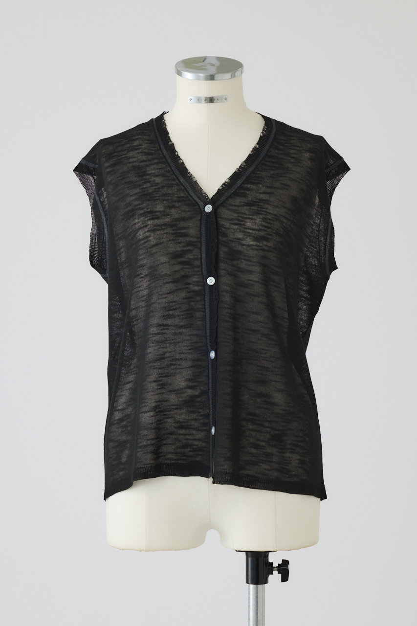 RIM.ARK Dry touch summer knit vest/ニットベスト (ブラック, FREE) リムアーク ELLE SHOP RIM.ARK Dry touch summer knit vest/ニットベスト (ブラック, FREE) リムアーク ELLE SHOP