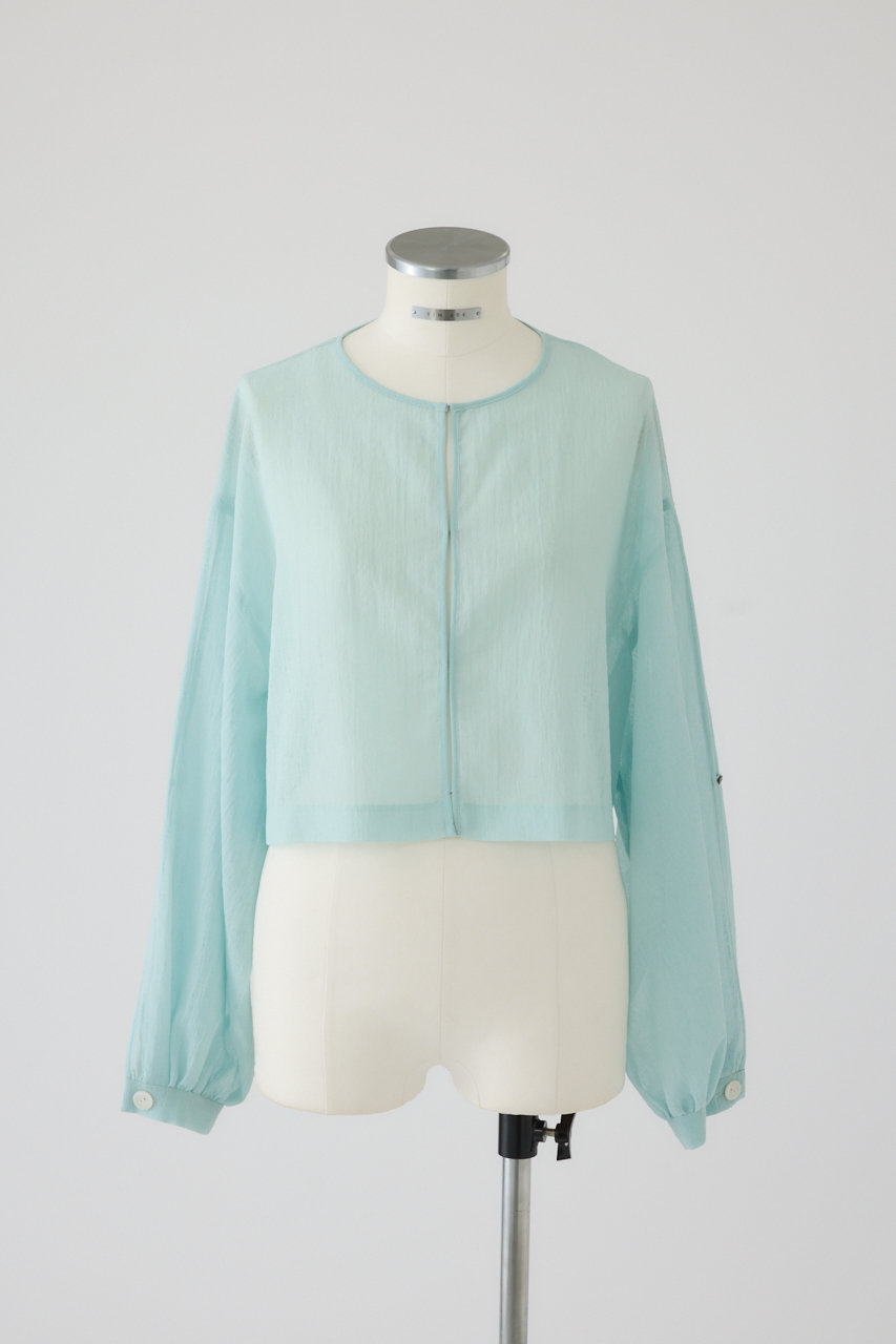 RIM.ARK Open sleeve sheer SH/シャツ (ライトブルー, FREE) リムアーク ELLE SHOP RIM.ARK Open sleeve sheer SH/シャツ (ライトブルー, FREE) リムアーク ELLE SHOP