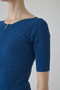 Rib zipper knit tops/ニット リムアーク/RIM.ARK