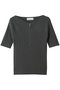 Rib zipper knit tops/ニット リムアーク/RIM.ARK グレー