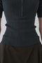 Rib zipper knit tops/ニット リムアーク/RIM.ARK