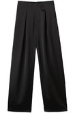 Round silhouette satin PT/パンツ