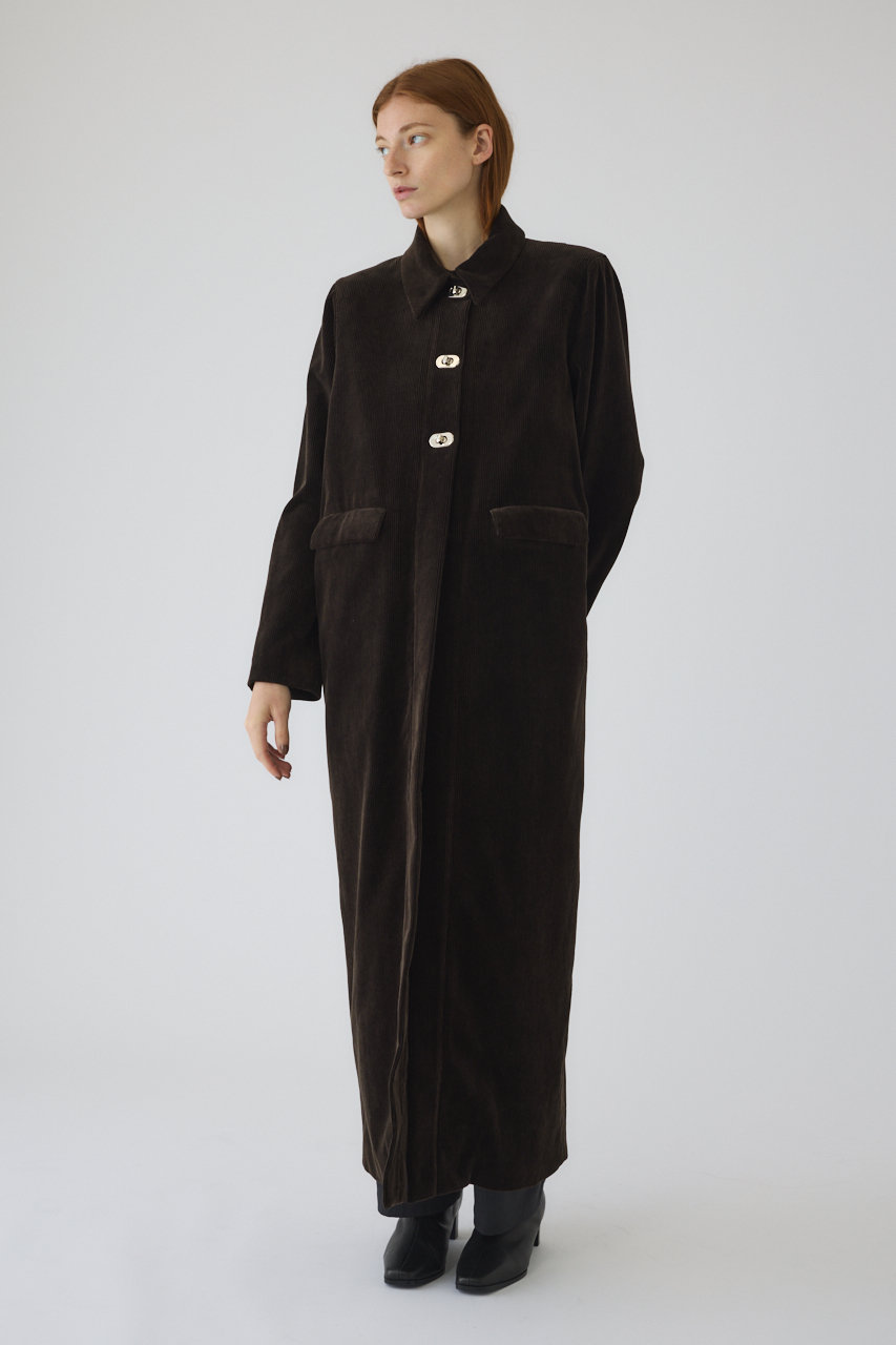 RIM.ARK T-lock corduroy maxi JK/ジャケット (ブラウン, 38) リムアーク ELLE SHOP