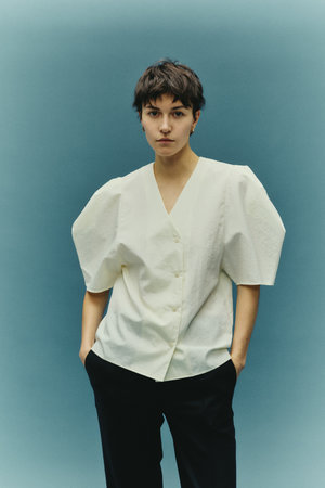 リムアーク リネンシャツ RIM.ARK（リムアーク）の「Satin oversized SH（シャツ/ブラウス