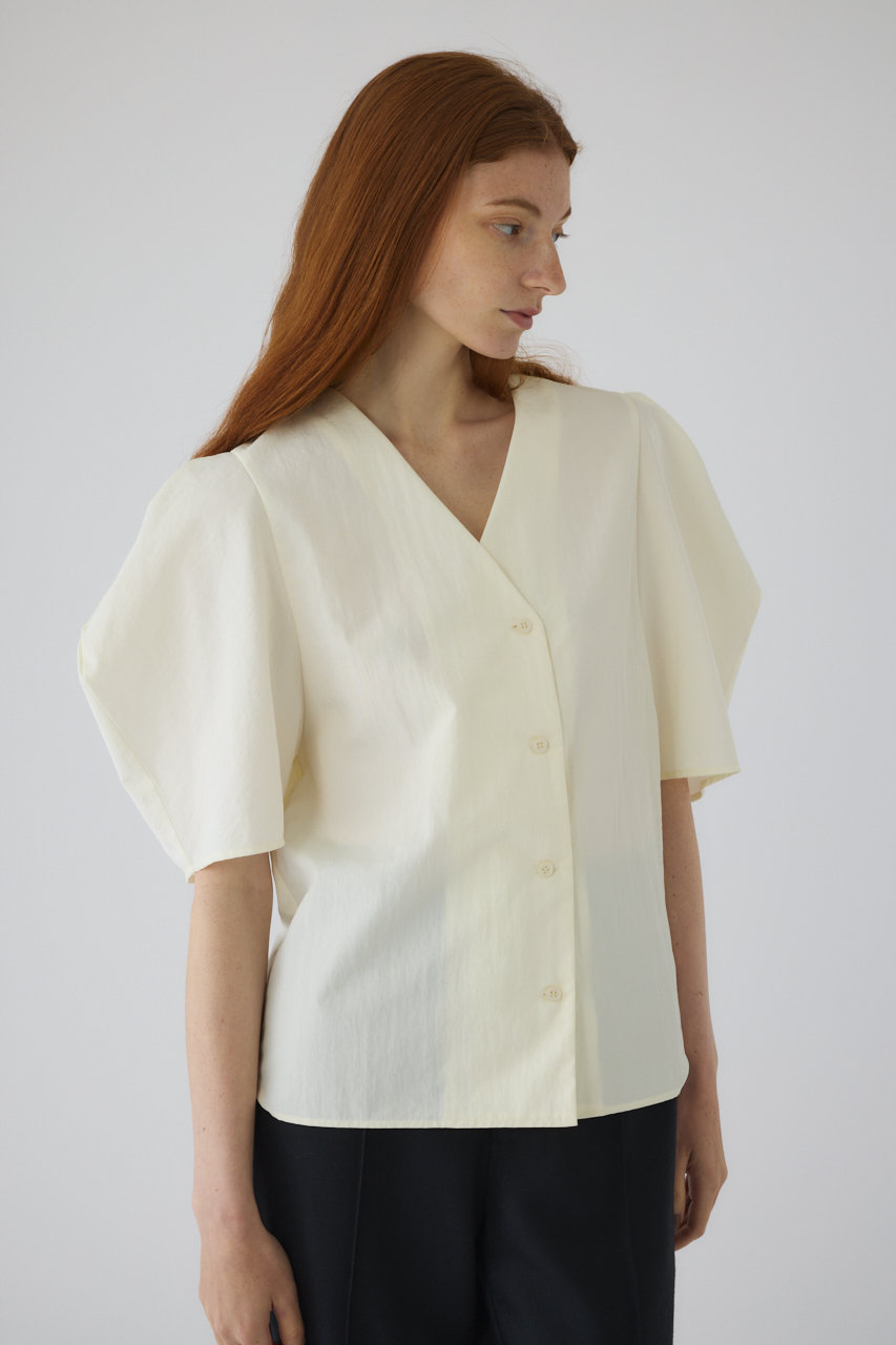 RIM.ARK(リムアーク)｜【予約販売】Volume sleeve v-neck SH/シャツ