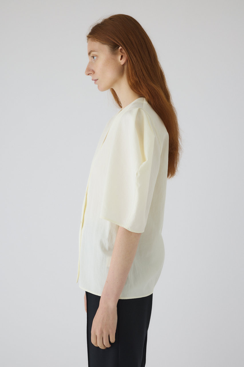 RIM.ARK(リムアーク)｜Volume sleeve v-neck SH/シャツ/ホワイト の