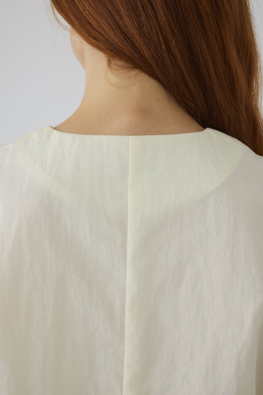 RIM.ARK(リムアーク)｜Volume sleeve v-neck SH/シャツ/ホワイト の