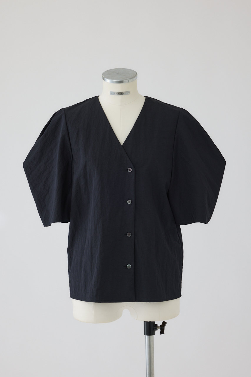 RIM.ARK Volume sleeve v-neck SH/シャツ (ブラック, FREE) リムアーク ELLE SHOP RIM.ARK Volume sleeve v-neck SH/シャツ (ブラック, FREE) リムアーク ELLE SHOP