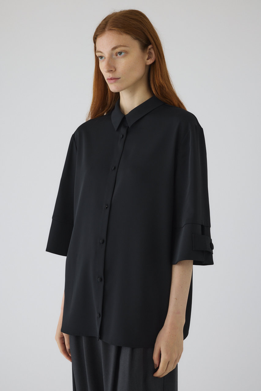 RIM.ARK(リムアーク)｜Bell-sleeve SH/シャツ/ブラック の通販