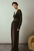 Lace knit gown/ニット