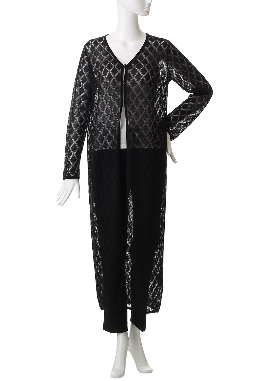 【美品】RIM.ARK リムアーク カバードニットガウン ブラック RIM.ARK(リムアーク)｜Lace knit gown/ニット/ブラック の通販