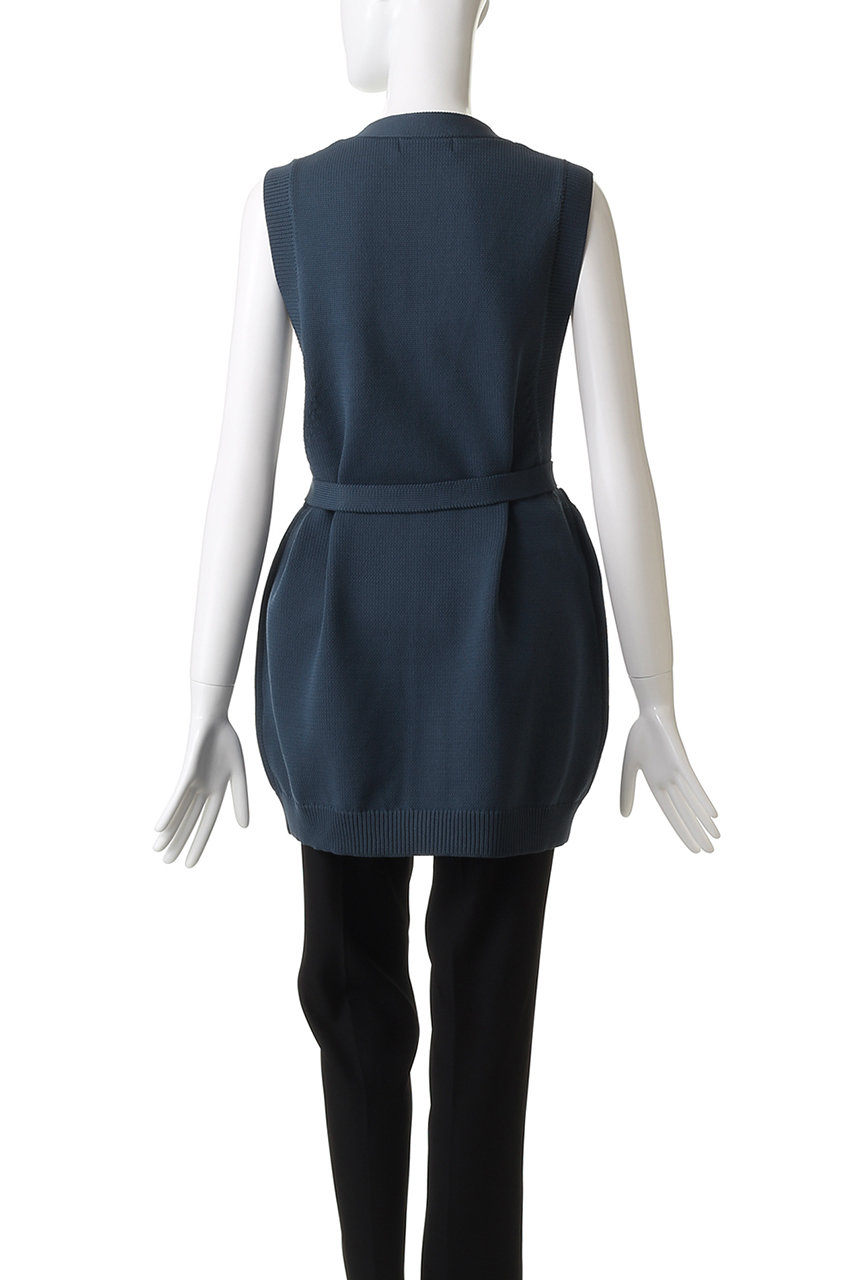 RIM.ARK(リムアーク)｜Belt set long knit vest/ニットベスト/ブラック