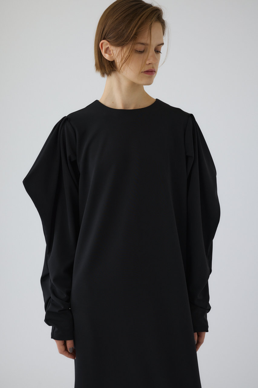 RIM.ARK(リムアーク)｜Drape sleeve cut dress/ドレス/ブラック の通販