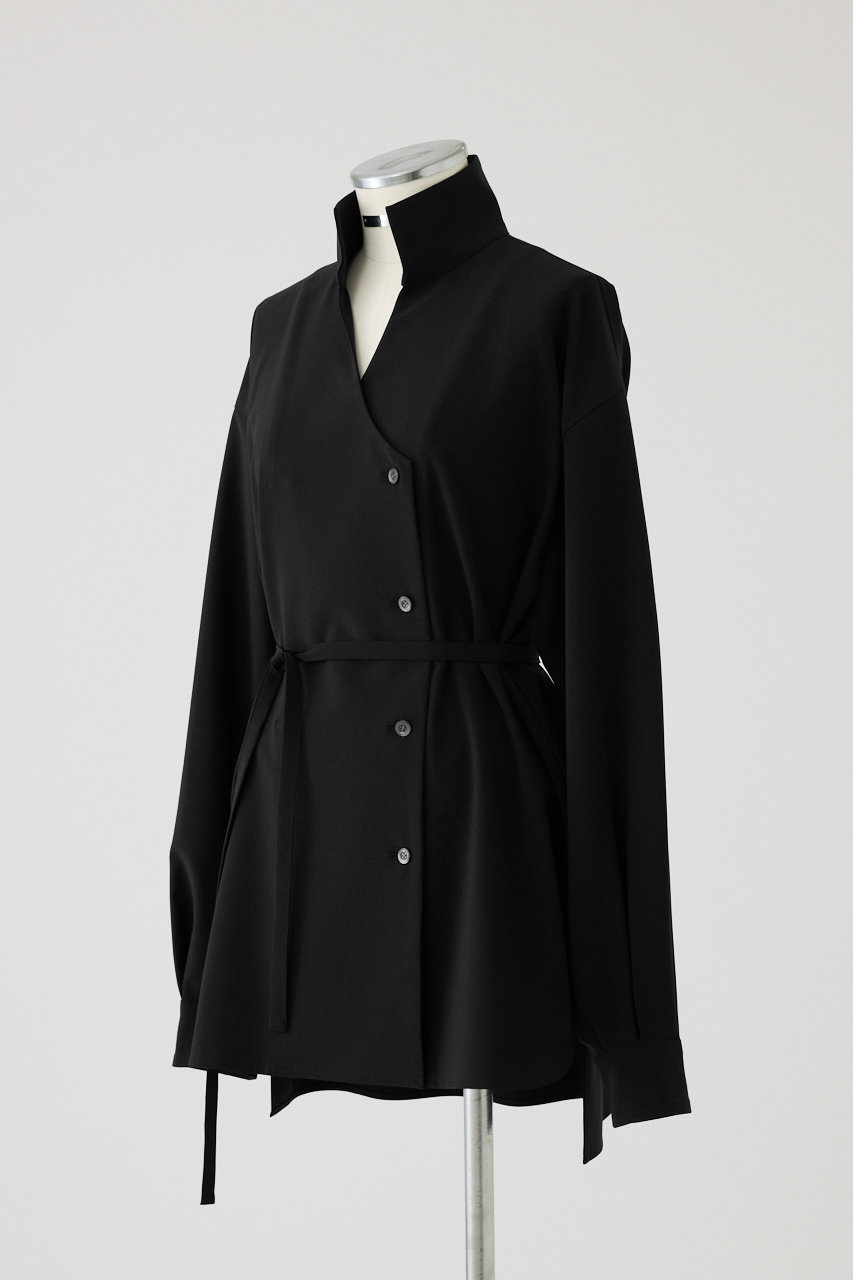 RIM.ARK(リムアーク)｜Stand collar JK like SH/シャツ/ブラック の