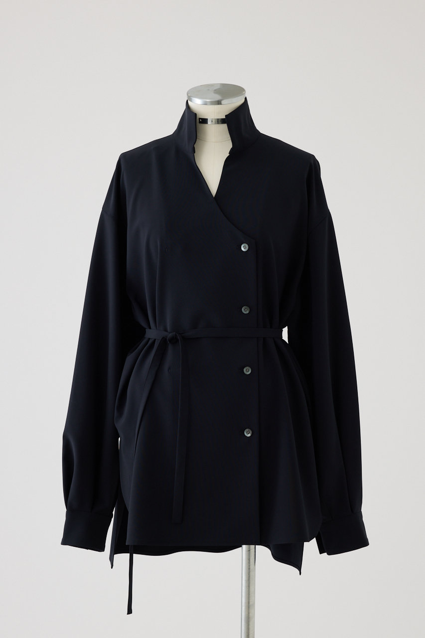 RIM.ARK Stand collar JK like SH/シャツ (ネイビー, FREE) リムアーク ELLE SHOP RIM.ARK Stand collar JK like SH/シャツ (ネイビー, FREE) リムアーク ELLE SHOP