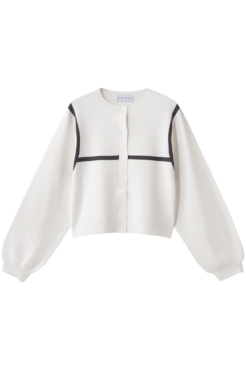 RIM.ARK Line compact knit CD/ニットカーディガン (ホワイト, FREE) リムアーク ELLE SHOP RIM.ARK Line compact knit CD/ニットカーディガン (ホワイト, FREE) リムアーク ELLE SHOP