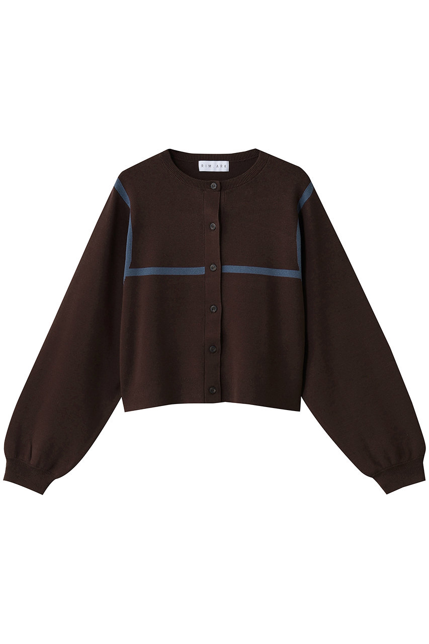 RIM.ARK Line compact knit CD/ニットカーディガン (ブラウン, FREE) リムアーク ELLE SHOP RIM.ARK Line compact knit CD/ニットカーディガン (ブラウン, FREE) リムアーク ELLE SHOP