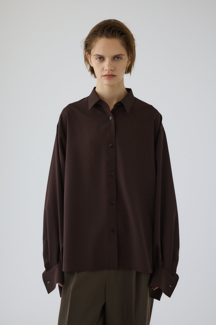 RIM.ARK Round cuff blouse/ブラウス (ブラウン, FREE) リムアーク ELLE SHOP RIM.ARK Round cuff blouse/ブラウス (ブラウン, FREE) リムアーク ELLE SHOP