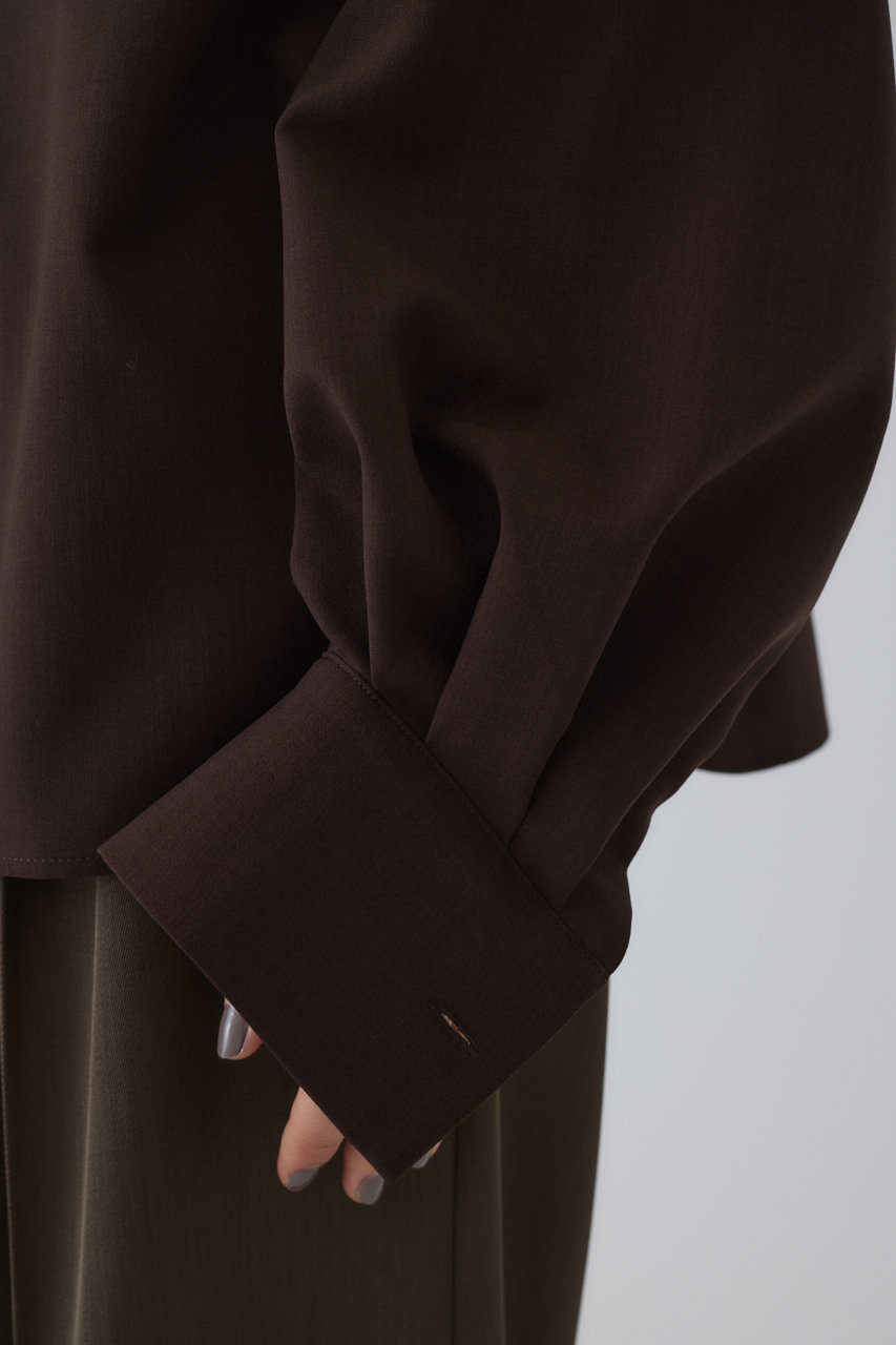 RIM.ARK(リムアーク)｜Round cuff blouse/ブラウス/ブラウン の