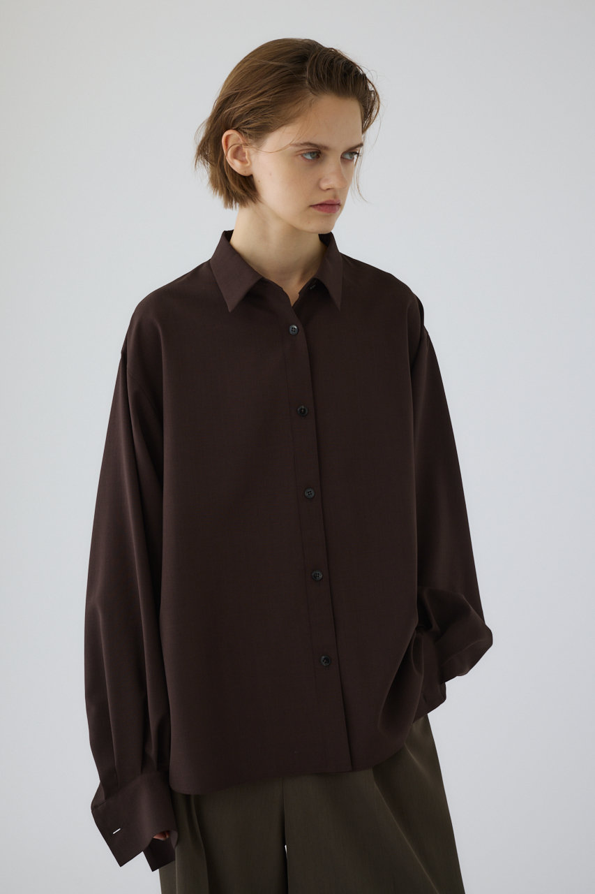 RIM.ARK(リムアーク)｜Round cuff blouse/ブラウス/ブラウン の