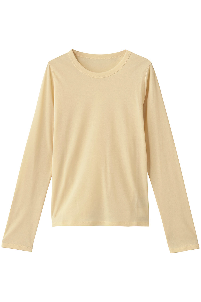 RIM.ARK High gauge cotton long T-SH/ロングTシャツ (ライトイエロー, FREE) リムアーク ELLE SHOP RIM.ARK High gauge cotton long T-SH/ロングTシャツ (ライトイエロー, FREE) リムアーク ELLE SHOP