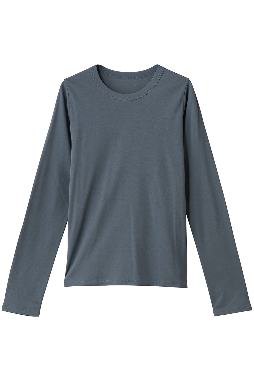 RIM.ARK High gauge cotton long T-SH/ロングTシャツ (ライトブルー, FREE) リムアーク ELLE SHOP RIM.ARK High gauge cotton long T-SH/ロングTシャツ (ライトブルー, FREE) リムアーク ELLE SHOP
